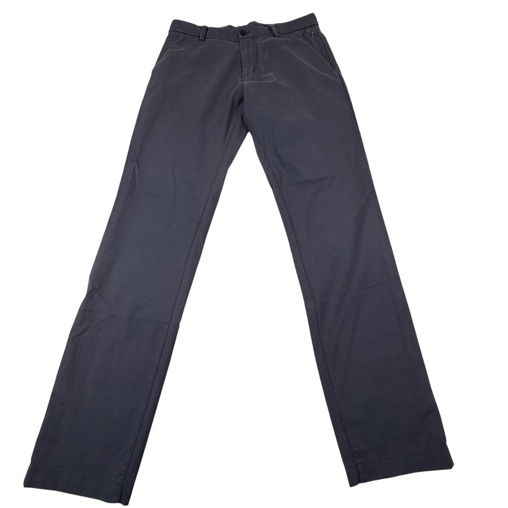 Lululemon Chino Flat Front Stretch Pants Dark Gray Men Sz 32x33